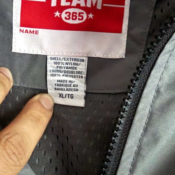 Team365 Unisex Conquest Mesh Lining Jacket – Grey, Lightweight & Waterproof - Picture 5 of 6